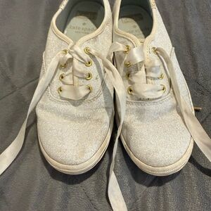 Kate Spade Kids Glitter Sneakers - Cream